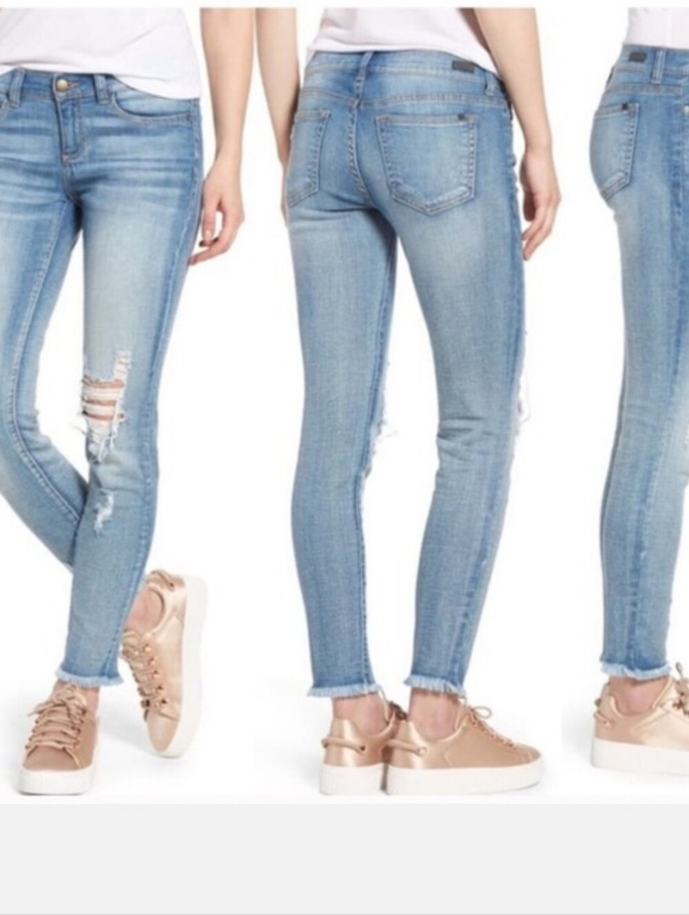SP Black Label Distressed Ankle Skinny Jeans